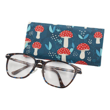 Load image into Gallery viewer, Mushroom Glasses Case - Vegan Leather Folding Hard Case