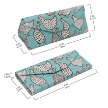 Load image into Gallery viewer, Chickens Glasses Case – Cute Animals – Vegan Leather