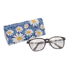 Load image into Gallery viewer, Daisy Glasses Case - Vegan Leather Folding Hard Shell Case