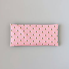 Load image into Gallery viewer, Lavender Eye Pillow w/ Removable Cover - Bees on Pink