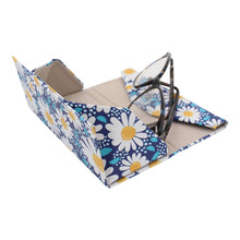 Load image into Gallery viewer, Daisy Glasses Case - Vegan Leather Folding Hard Shell Case