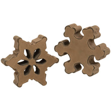 Load image into Gallery viewer, Antiqued Wooden Chunky Snowflake, 2 Assorted