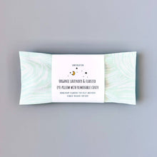 Load image into Gallery viewer, Lavender Eye Pillow w/ Removable Cover - Mint White Swirls