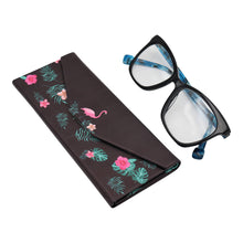 Load image into Gallery viewer, Flamingo Glasses Case – Cute Animals – Vegan Leather