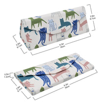 Load image into Gallery viewer, Indie Cats Glasses Case – Cute Animals – Vegan Leather