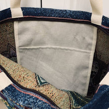Load image into Gallery viewer, Floral Large Capacity Tote Bag with Zipper Closure