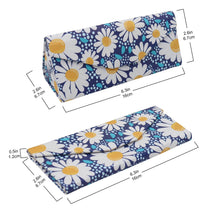 Load image into Gallery viewer, Daisy Glasses Case - Vegan Leather Folding Hard Shell Case