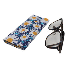 Load image into Gallery viewer, Daisy Glasses Case - Vegan Leather Folding Hard Shell Case