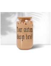 Load image into Gallery viewer, Glass beer cans with bamboo lids