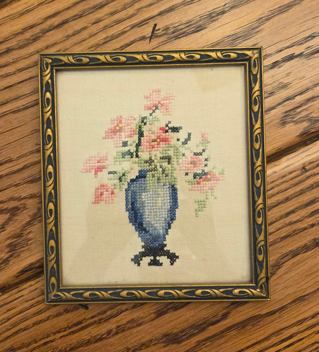 Vintage Cross stitch floral