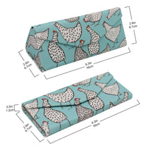 Load image into Gallery viewer, Chickens Glasses Case – Cute Animals – Vegan Leather
