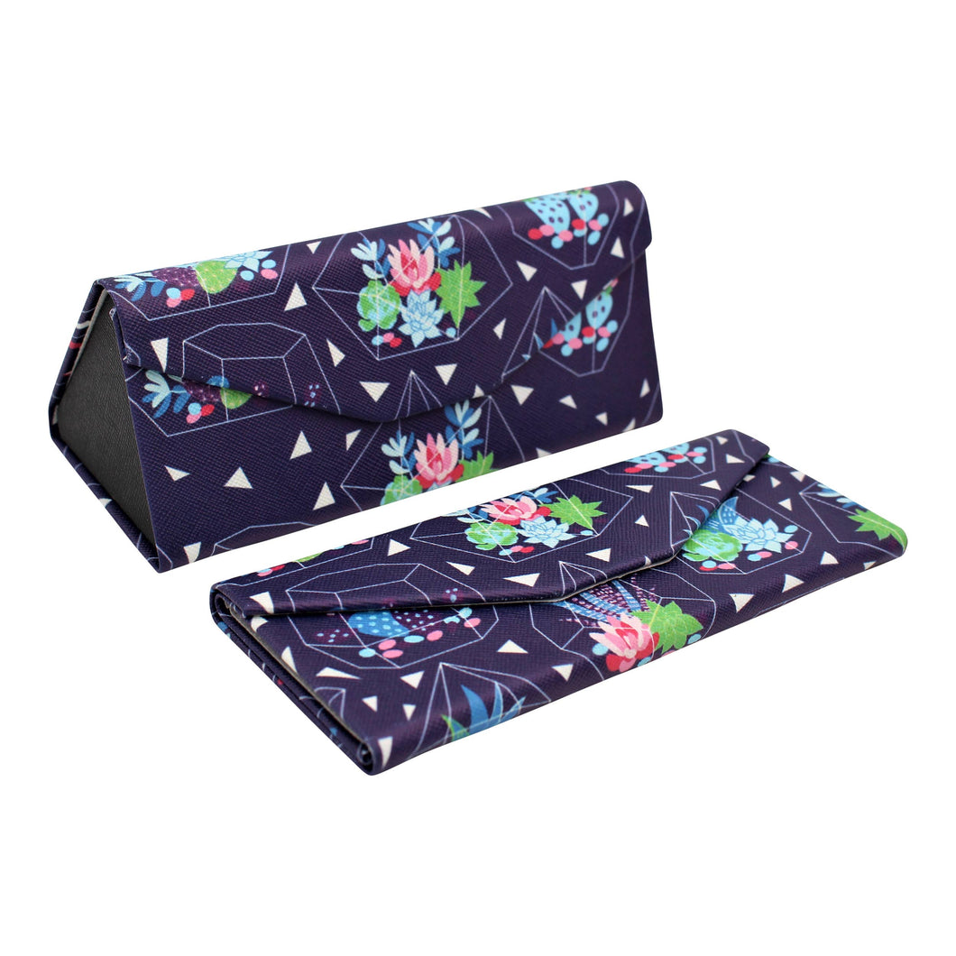 Succulent Terrarium Glasses Case – Cactus – Vegan Leather