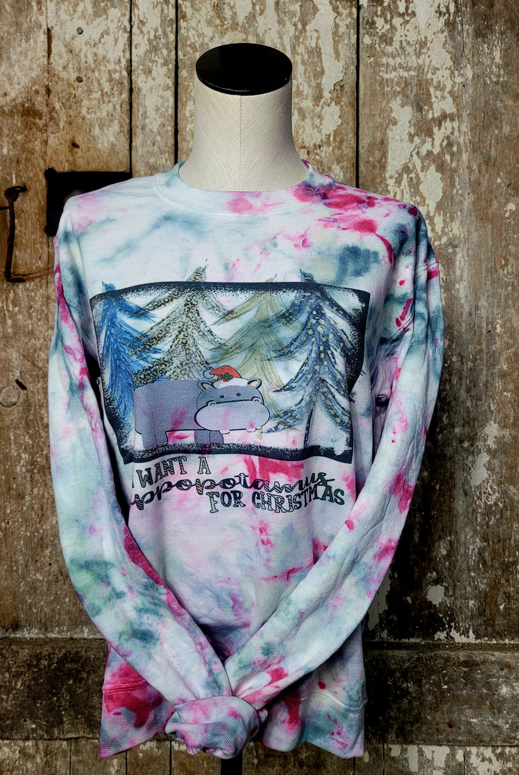 I Want a Hippo for Christmas crewneck