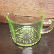 Load image into Gallery viewer, Vintage  Green Uranium Glass Creamer
