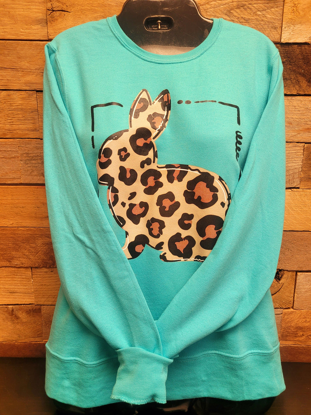 Leopard Bunny Crew Neck