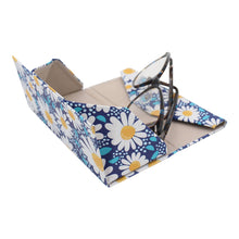 Load image into Gallery viewer, Daisy Glasses Case - Vegan Leather Folding Hard Shell Case
