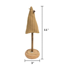 Load image into Gallery viewer, Green Ticking Stripe Christmas Tree on Base, 11"
