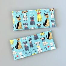 Load image into Gallery viewer, Lavender Eye Pillow w/ Removable Cover - Dogs with Bandanas
