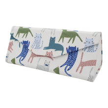 Load image into Gallery viewer, Indie Cats Glasses Case – Cute Animals – Vegan Leather
