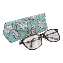 Load image into Gallery viewer, Chickens Glasses Case – Cute Animals – Vegan Leather
