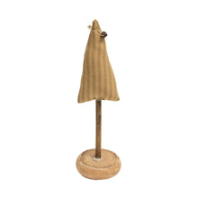 Load image into Gallery viewer, Green Ticking Stripe Christmas Tree on Base, 11"
