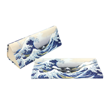 Load image into Gallery viewer, The Great Wave Glasses Case - Vegan Folding Hard Shell Case

