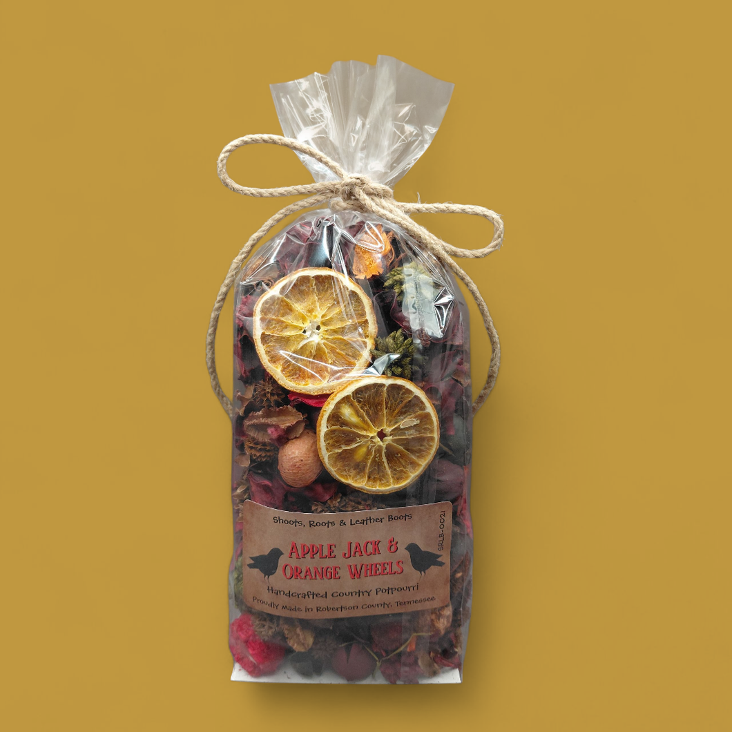 Apple Jack & Orange Wheels Handcrafted Country Potpourri.
