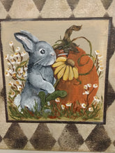 Load image into Gallery viewer, Hand painted bunny burlap
