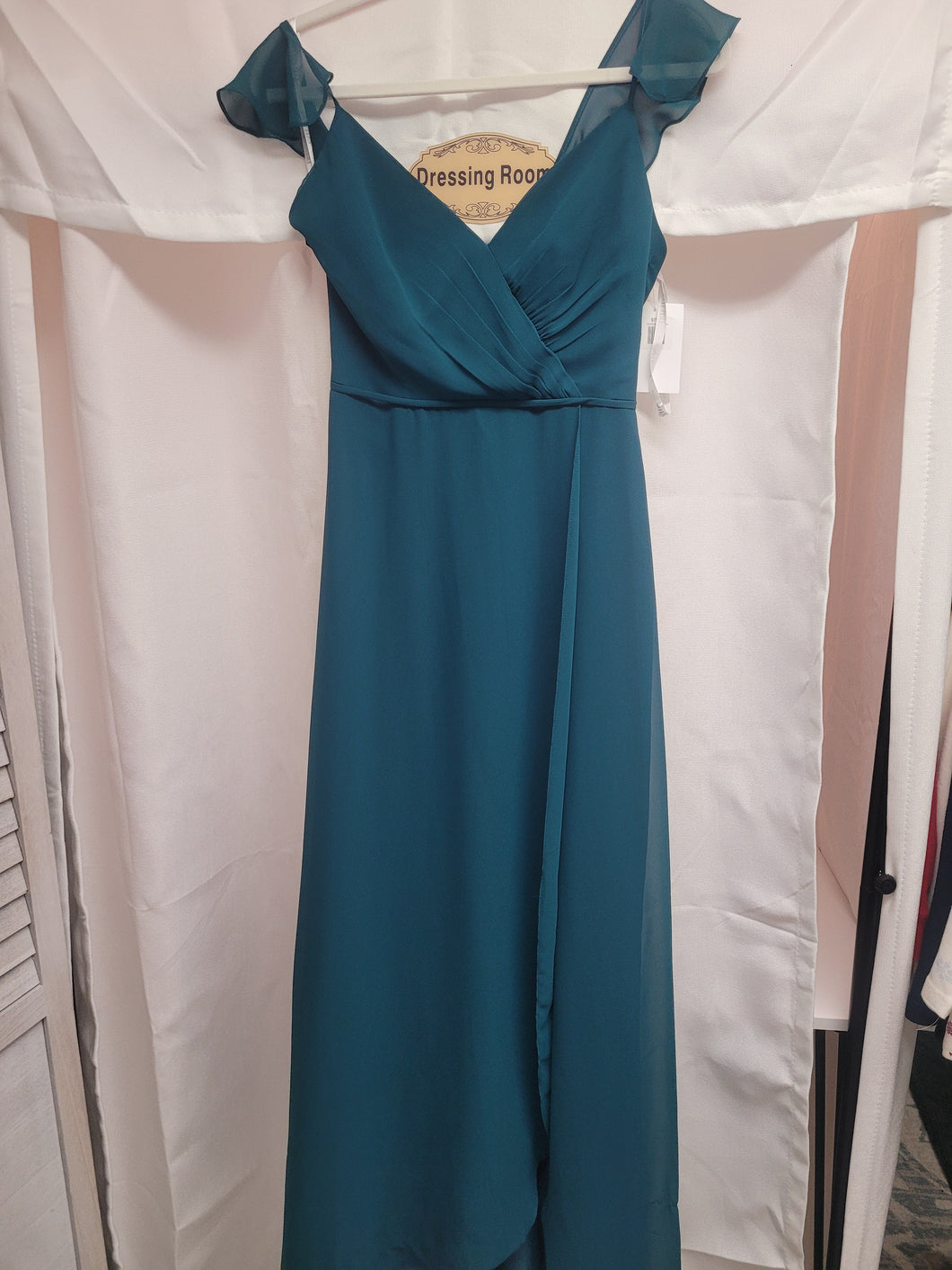 David's Bridal Emerald Green Dress