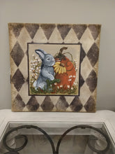 Load image into Gallery viewer, Hand painted bunny burlap
