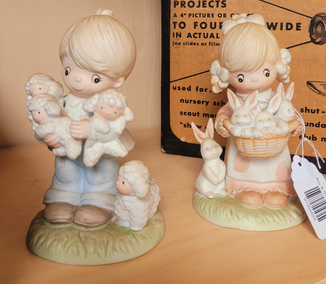 Homco Boy & Girl figurine set