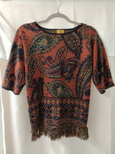 Load image into Gallery viewer, Ruby Red paisley  top

