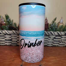 Load image into Gallery viewer, Beach drinker slim can koozie
