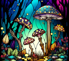 Load image into Gallery viewer, Mushroom stain glass tumbler
