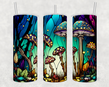 Load image into Gallery viewer, Mushroom stain glass tumbler
